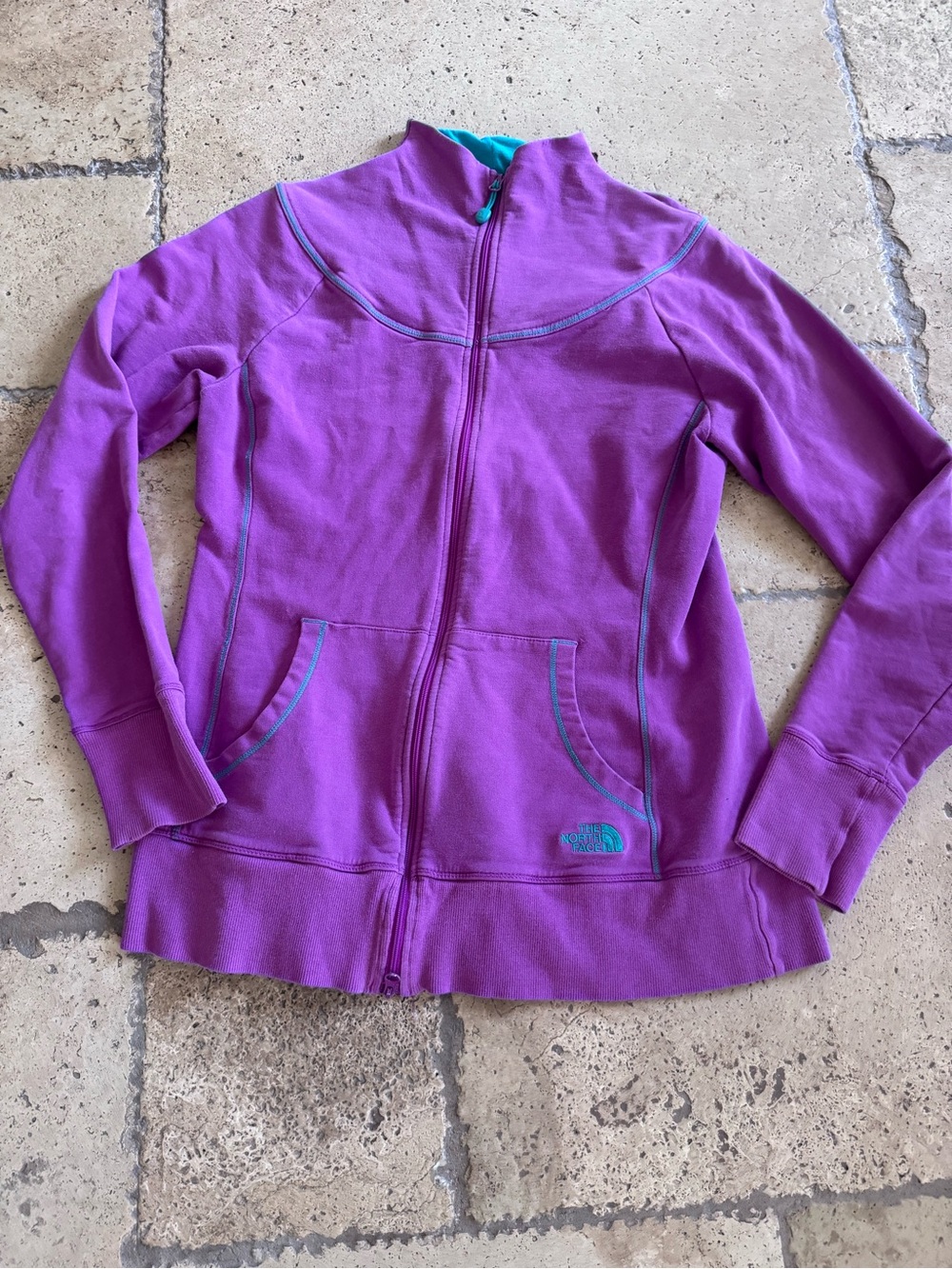The North Face Women Full Zip Up Track Jacket Long Sleeve Mock Neck SZ L